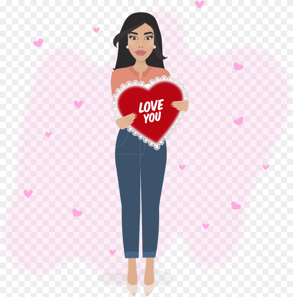 Arab And Khaleeji Emojis Arrive In Middle East Girl, Heart, Adult, Female, Person Free Png