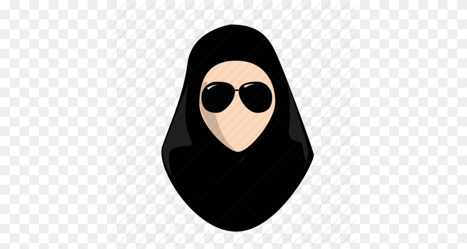 Arab Fashion Female Hijab Lady Style Woman Icon, Accessories, Sunglasses, Clothing, Hood Free Png Download