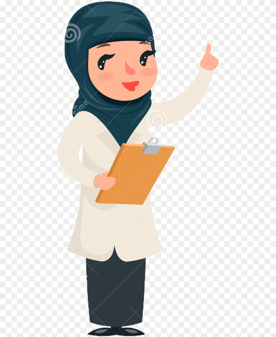 Arab Female Cute Girl Cartoon With Pills, Person, Reading, Baby, Face Free Transparent Png