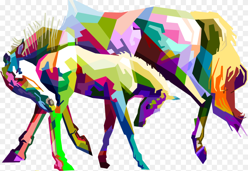 Arabian Horse Drawing Horse Head Mask Pop Art Geometric Horse Vector, Graphics, Person, Modern Art Free Transparent Png