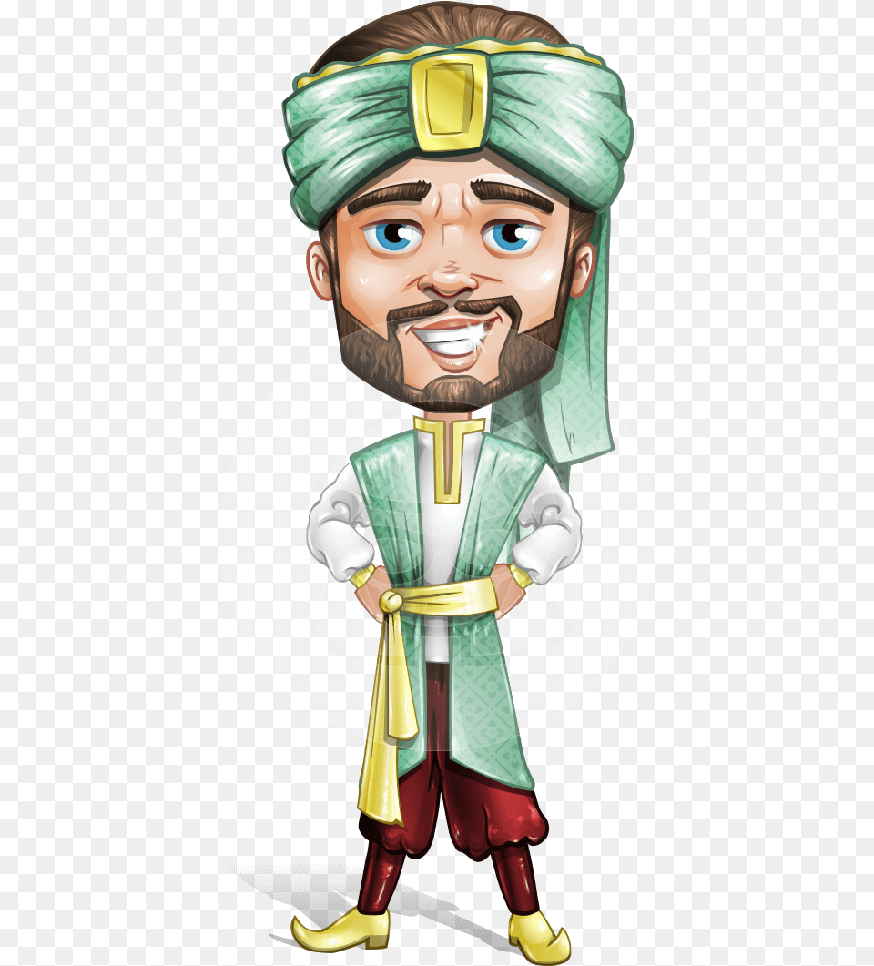 Arabian Man With Beard Cartoon Vector Character Aka Cartoon Man Arab Guy, Book, Comics, Publication, Person Png Image