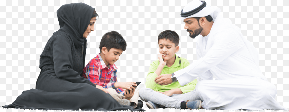 Arabic People Sitting, Person, Family, Adult, Boy Png