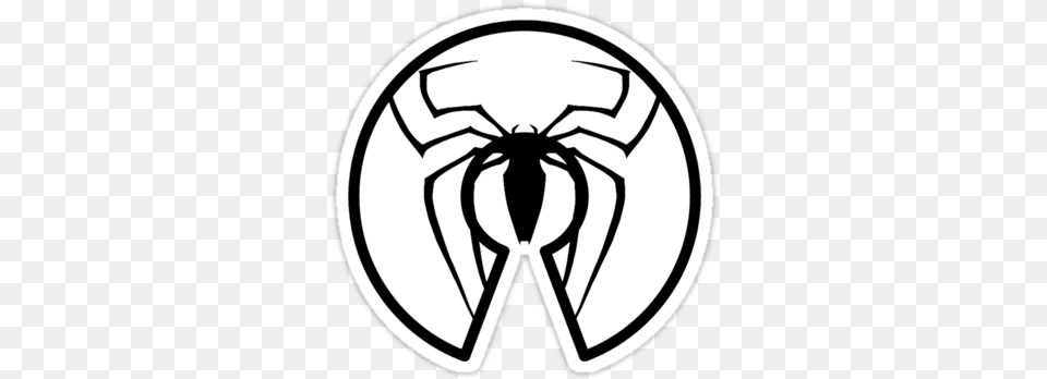 Arachnid Clipart Spiderman Logo Black And White Spider Logo, Stencil, Symbol, Emblem Png