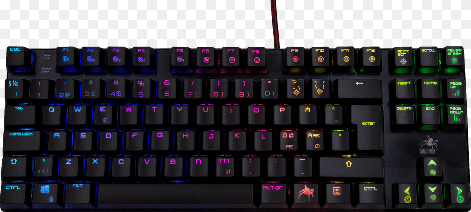 Arachnid Recore Rgb Extra Large Key Mechanical Keyboard, Computer, Computer Hardware, Computer Keyboard, Electronics Free Png Download