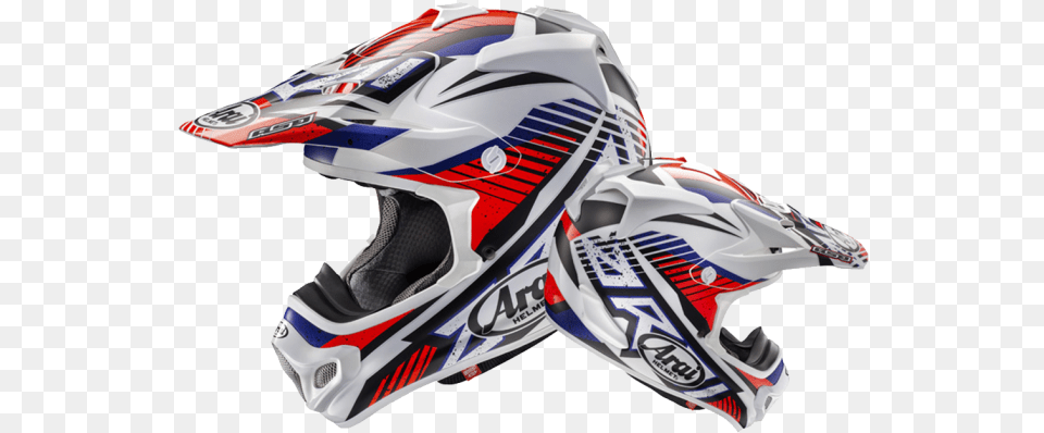 Arai Mx V Helmet Arai Mx V Slash Red, Crash Helmet, Clothing, Hardhat Free Transparent Png