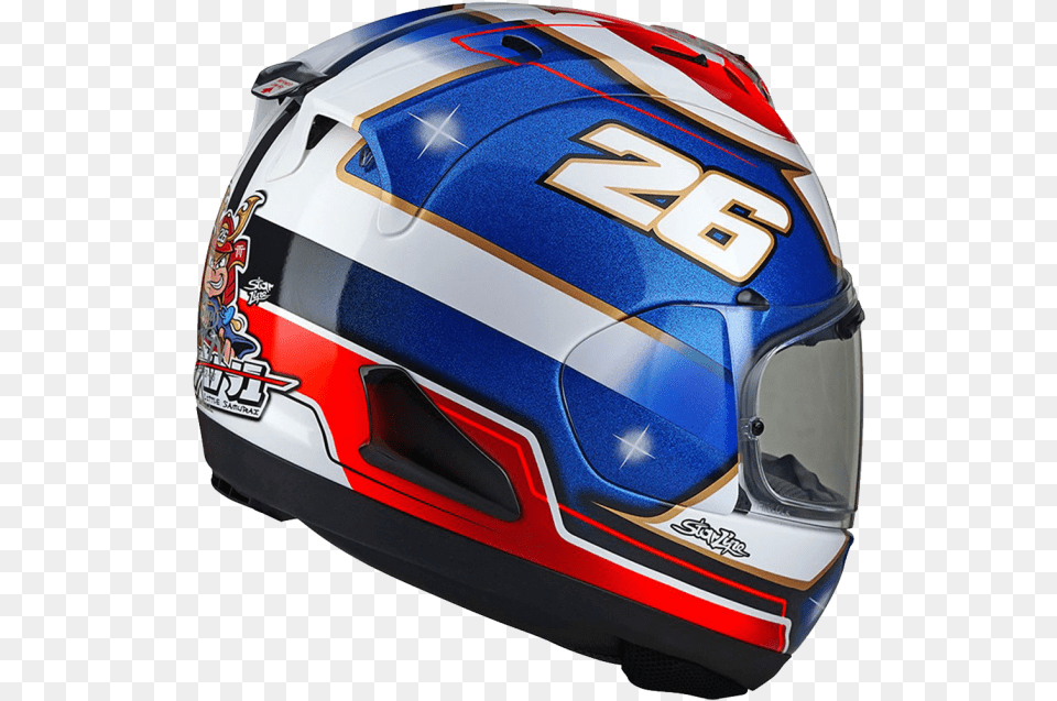 Arai Rx 7v Helmet Helm Arai Rx7v Dani Pedrosa, Crash Helmet, Clothing, Hardhat Png Image