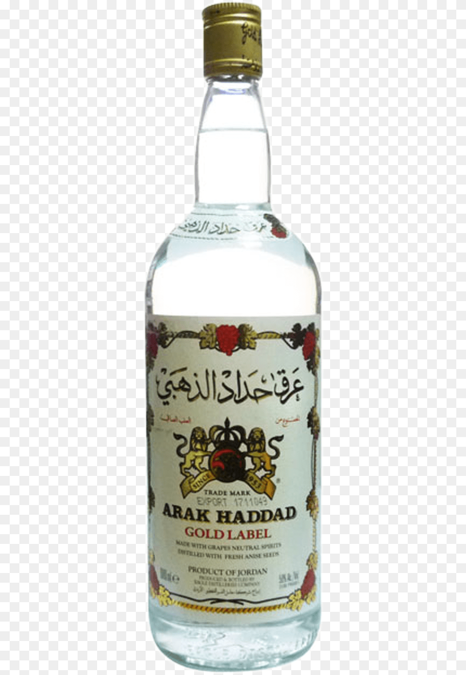 Arak Haddad Gold Label 1 Ltrjordhan Single Malt Scotch Whisky, Alcohol, Beverage, Liquor, Beer Png Image