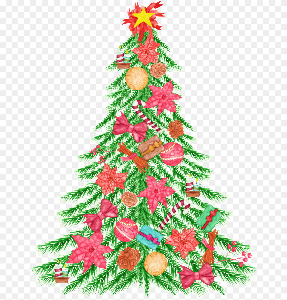 Arbol De Navidad Decorado Transparente Christmas Tree, Christmas Decorations, Festival, Christmas Tree, Plant Png