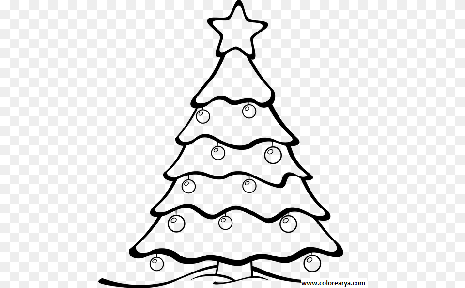 Arbol Navidad Para Colorear Christmas Card Clipart Black And White Free Png