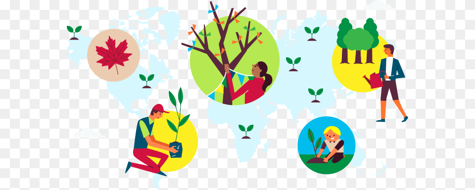 Arbor Day, Art, Graphics, Person, Collage Free Transparent Png