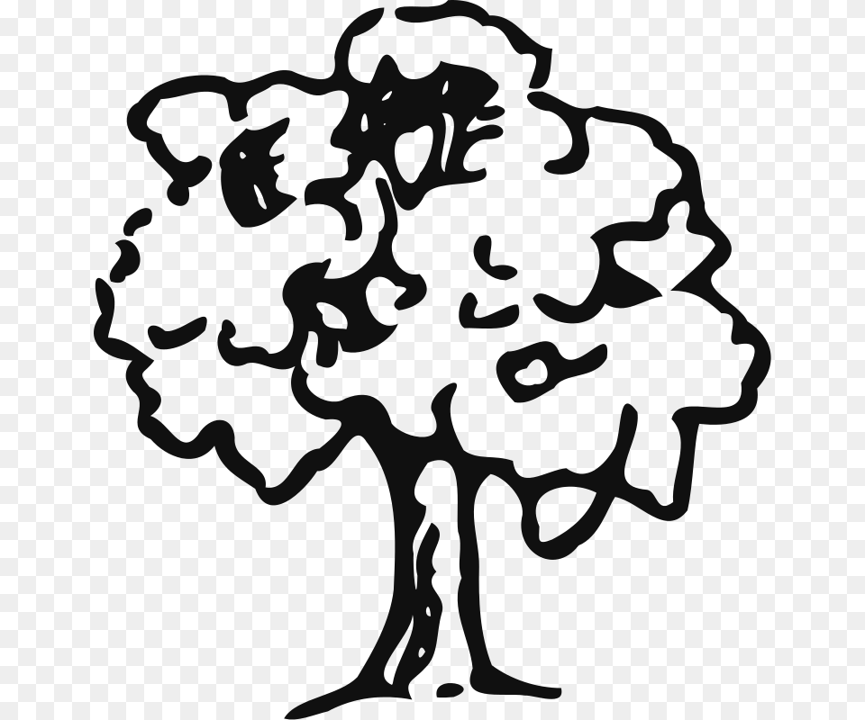 Arbre, Stencil, Silhouette Free Transparent Png