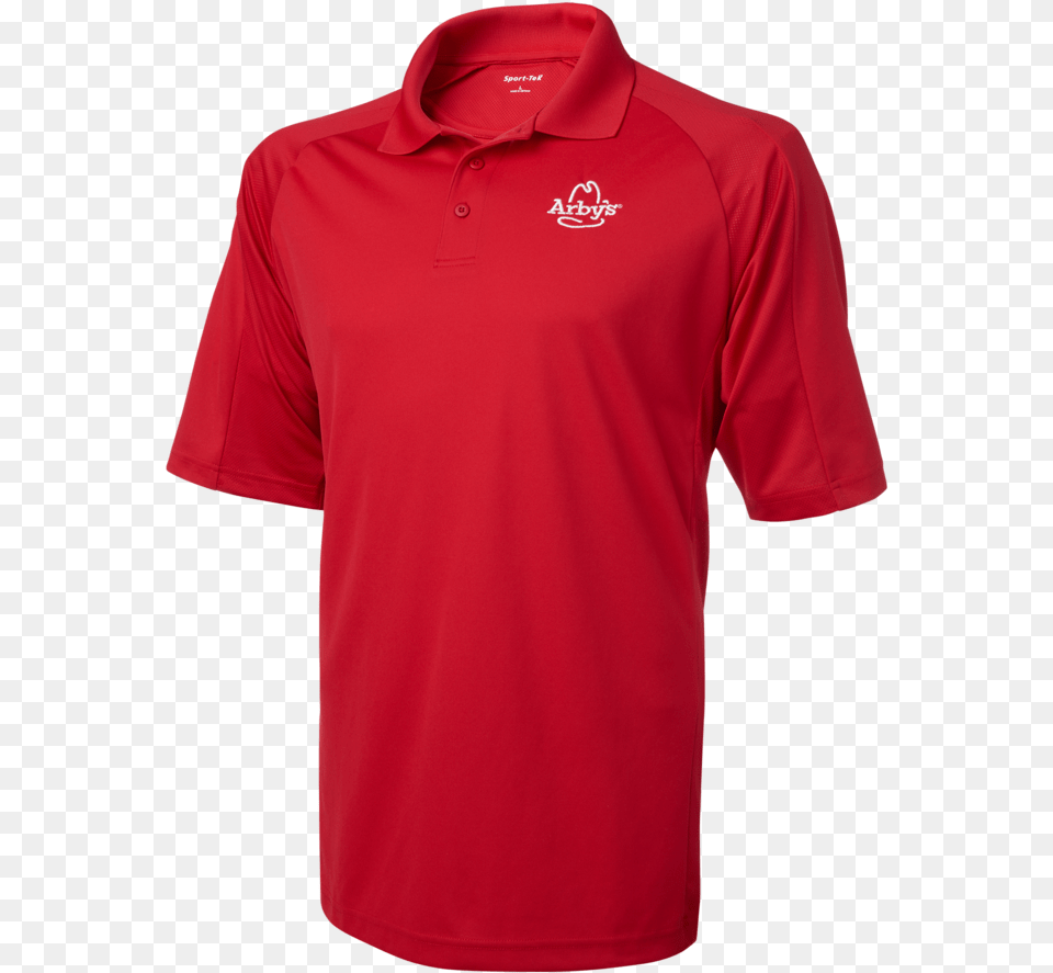 Arby S Golf Polo Men S Red White T Shirt, Clothing, T-shirt Png Image