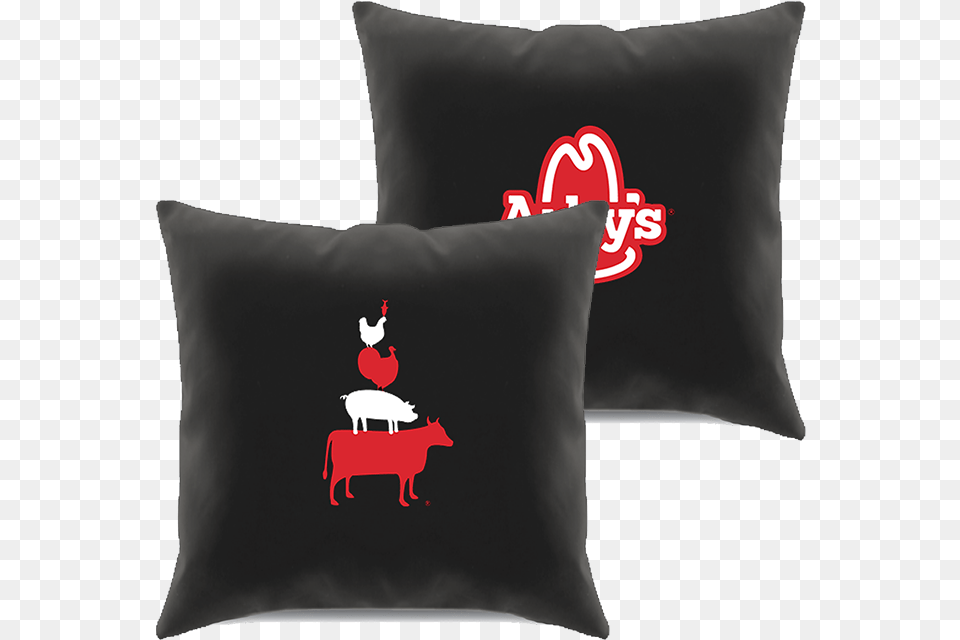 Arby S Meat Stack Pillow Black Cushion, Home Decor Free Png