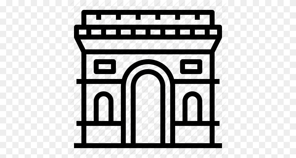 Arc De France Landmark Monuments Paris Triomphe Icon, Arch, Architecture, Building Free Png