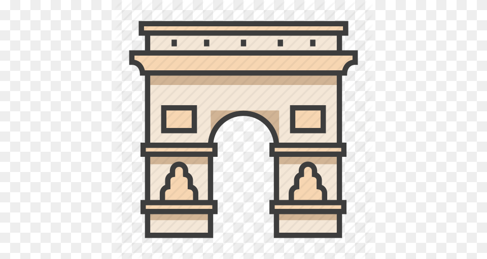 Arc De Triomphe Architecture Europe Landmark Monument Paris, Arch Free Transparent Png