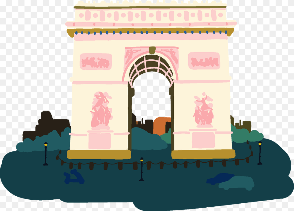 Arc De Triomphe Clipart, Arch, Architecture Png Image