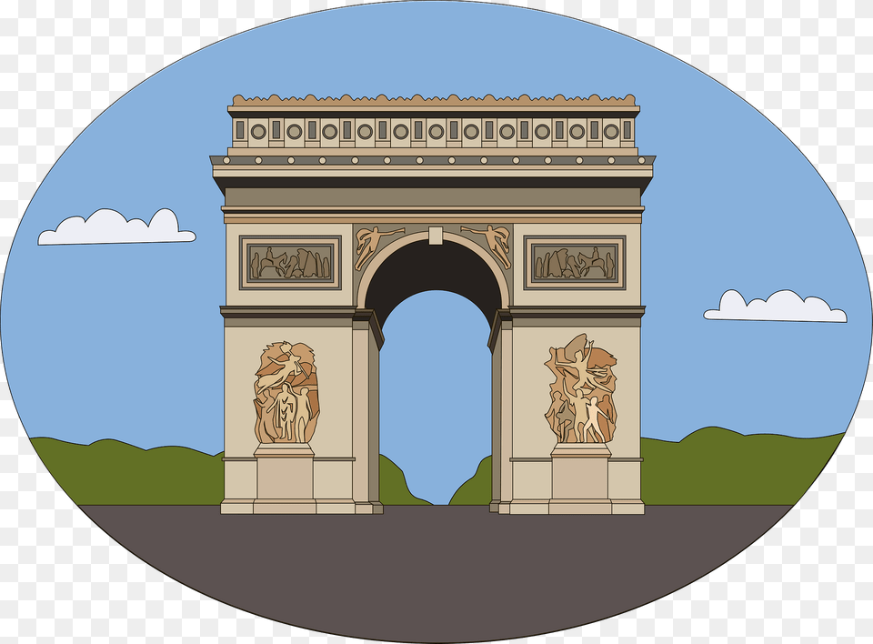 Arc De Triomphe Clipart, Arch, Architecture, Person, Building Free Png Download