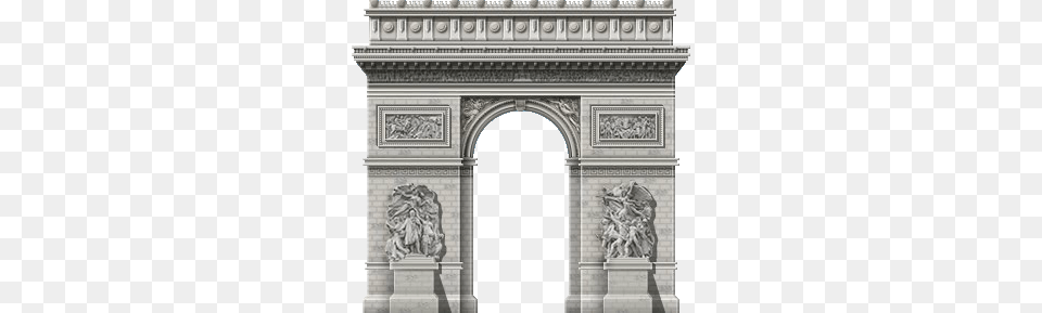 Arc De Triomphe Paris, Arch, Architecture, Gate Png
