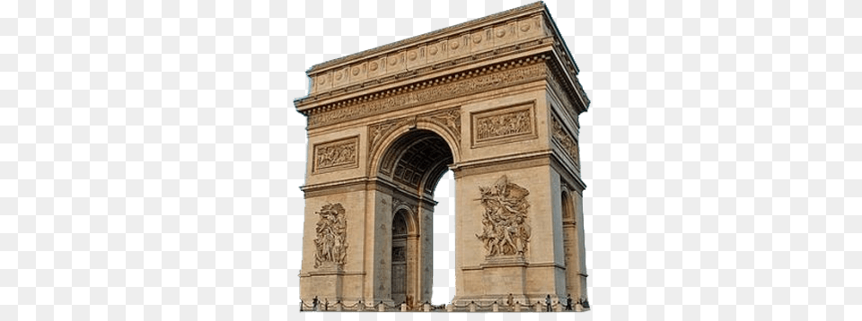 Arc De Triomphe Paris Sideview, Arch, Architecture, Person, Building Png Image