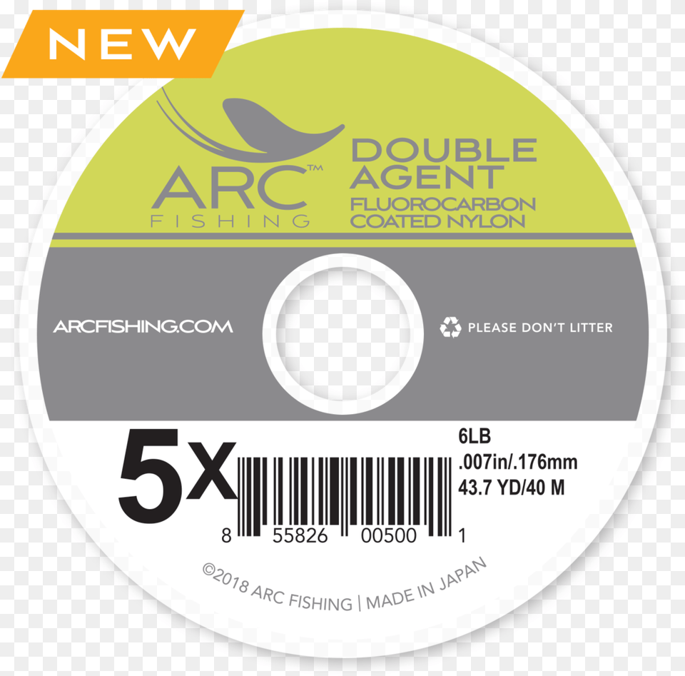 Arc Fishing Double Agent Fluorocoat Tippet Optical Disc, Disk, Dvd Free Transparent Png