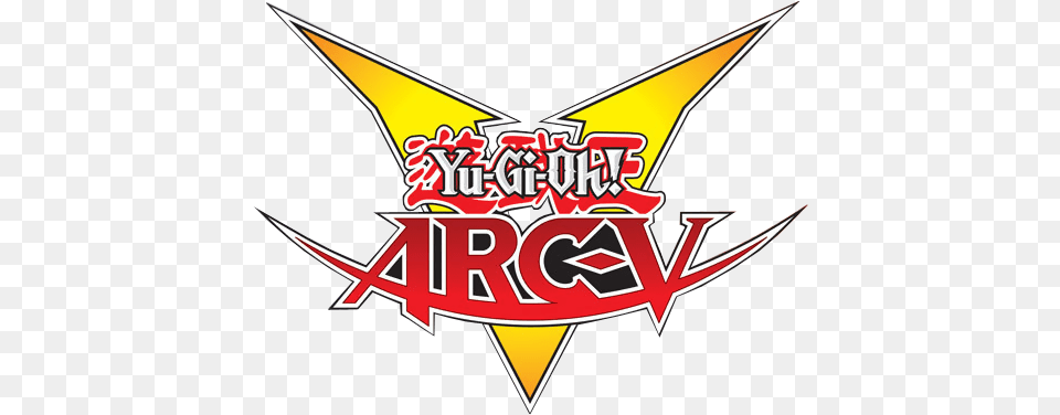 Arc V English Logo Yugioh Arc V Logo, Symbol, Emblem, Dynamite, Weapon Free Png Download