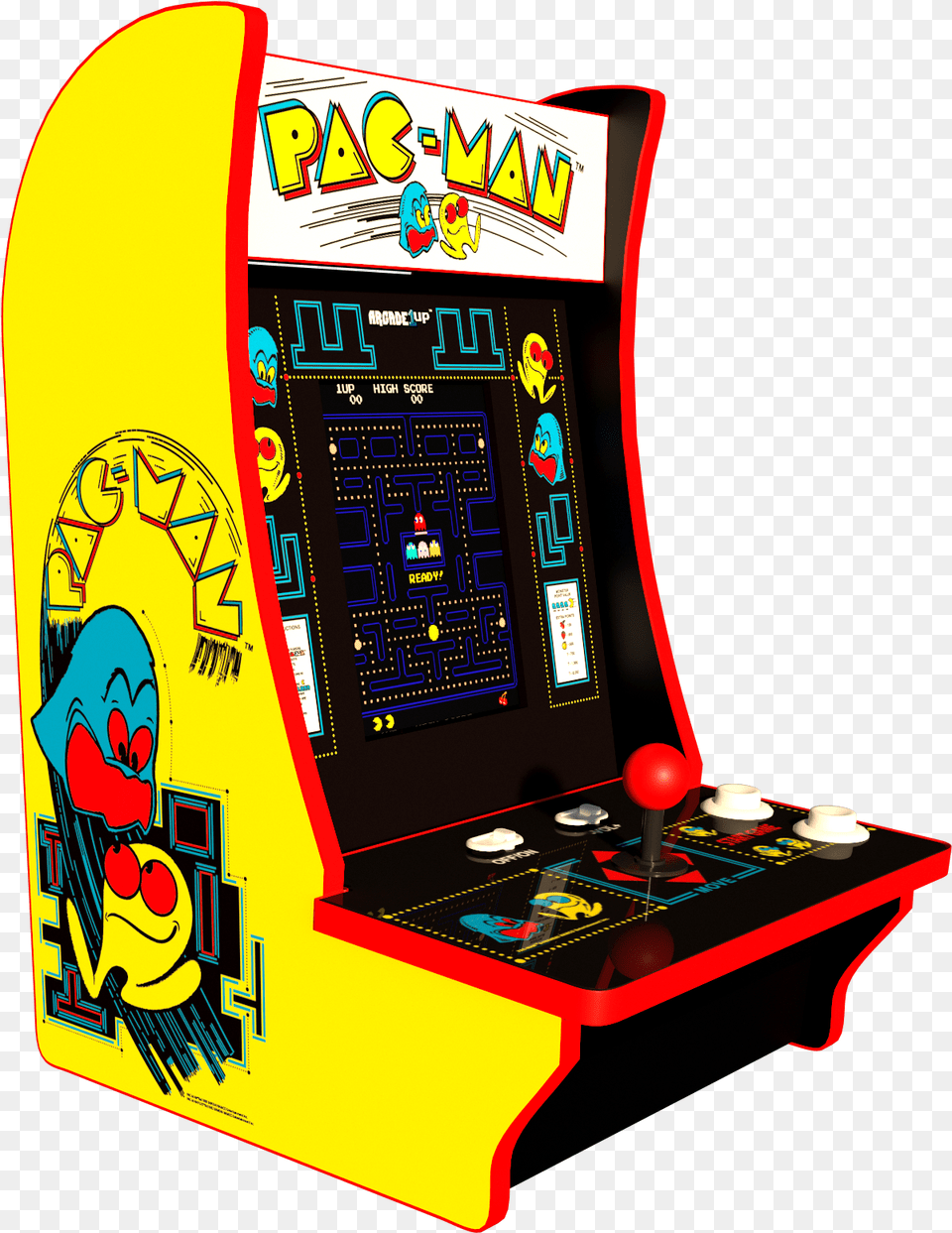 Arcade 1up Pac Man, Arcade Game Machine, Game, Person Free Png Download