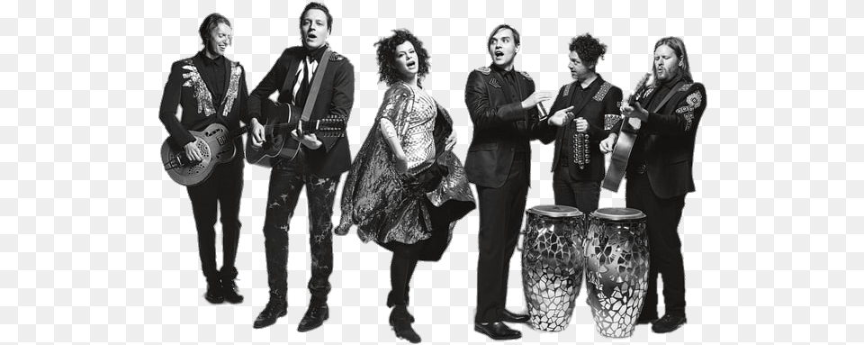 Arcade Fire Black And White Arcade Fire Complete Discography, Musical Instrument, Leisure Activities, Person, Performer Png Image