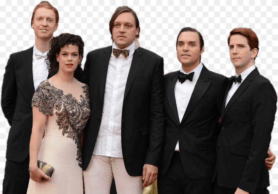 Arcade Fire Wearing Suits Arcade Fire Papier Mache Heads, Suit, Formal Wear, Clothing, Fashion Png