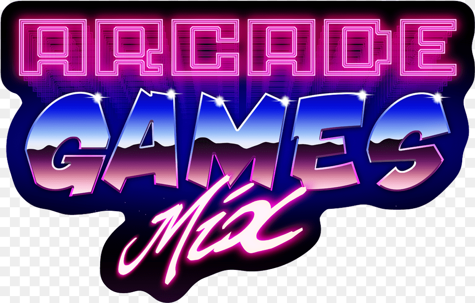 Arcade Games Mix Arcade Games Logo, Light, Purple, Neon Free Transparent Png
