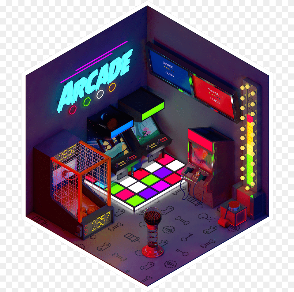 Arcade On Behance Graphic Design, Indoors, Play Area, Arcade Game Machine, Game Free Transparent Png