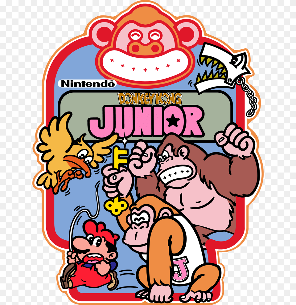 Arcade Side Art Donkey Kong Jr Mario, Baby, Person, Face, Head Free Png Download