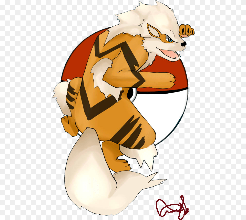 Arcanine Pokemon Pkmn Tattoo Commision Moldypeachas Cartoon, Baby, Person, Book, Comics Free Png