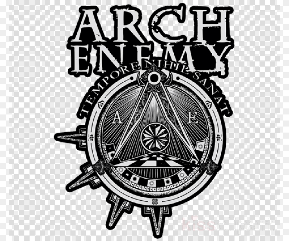 Arch Enemy Illuminati Back Patch Black Clipart Arch, Qr Code Png