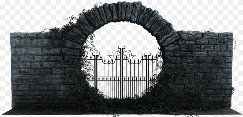 Arch Stone Gate, Brick, Dungeon Png Image