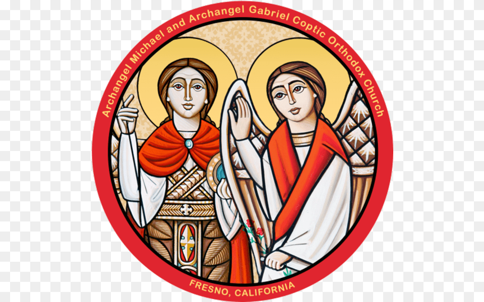 Archangels Michael Amp Archangel Gabriel Coptic Orthodox Archangel Gabriel Icon Coptic, Art, Adult, Female, Person Free Transparent Png