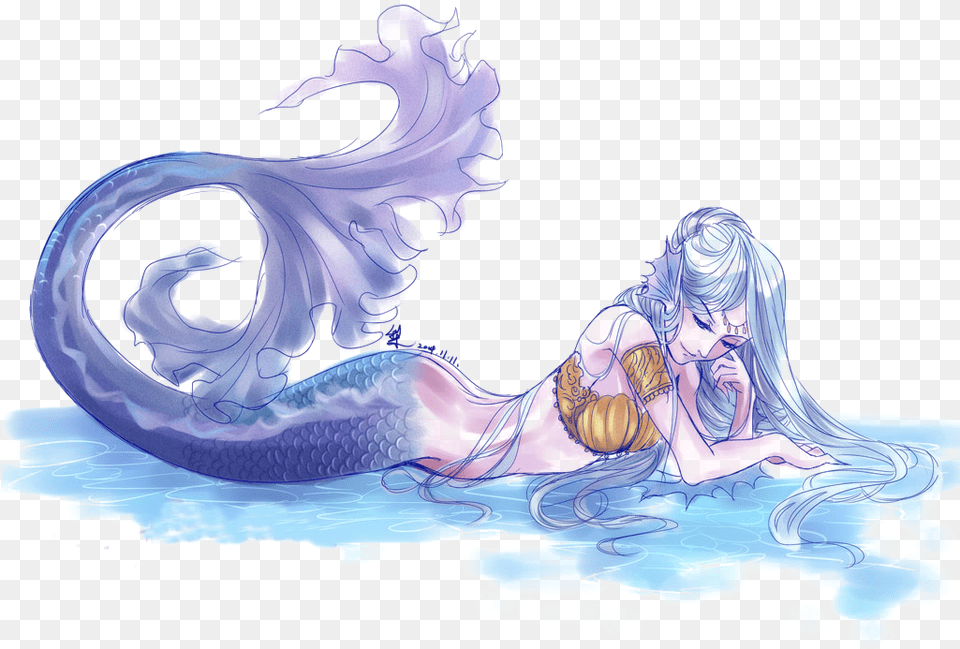 Archeage The Little Mermaid Mermaid Art, Dragon, Adult, Female, Person Free Png Download