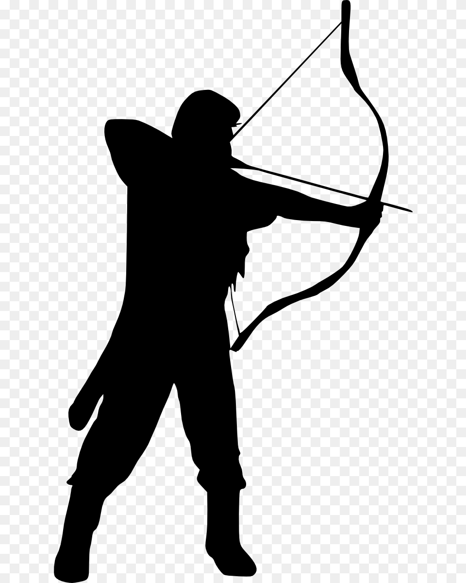 Archer, Silhouette, Weapon, Sport, Archery Free Png Download