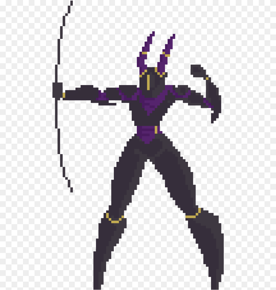 Archer, Purple, Weapon, Person, Bow Png Image