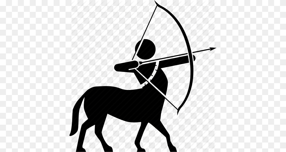 Archer Bow Centaur Greek Mythic Mythical Mythology Icon, Archery, Person, Sport, Weapon Free Png Download