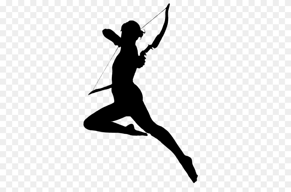 Archer Download Female Archer Silhouette, Gray Free Png