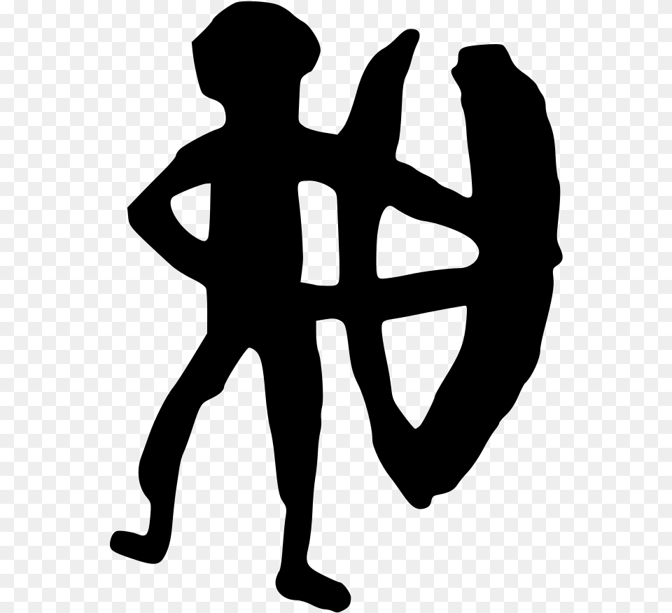 Archer Iberia Petroglyph Spain Ancient Human Petroglyph, Gray Free Png Download