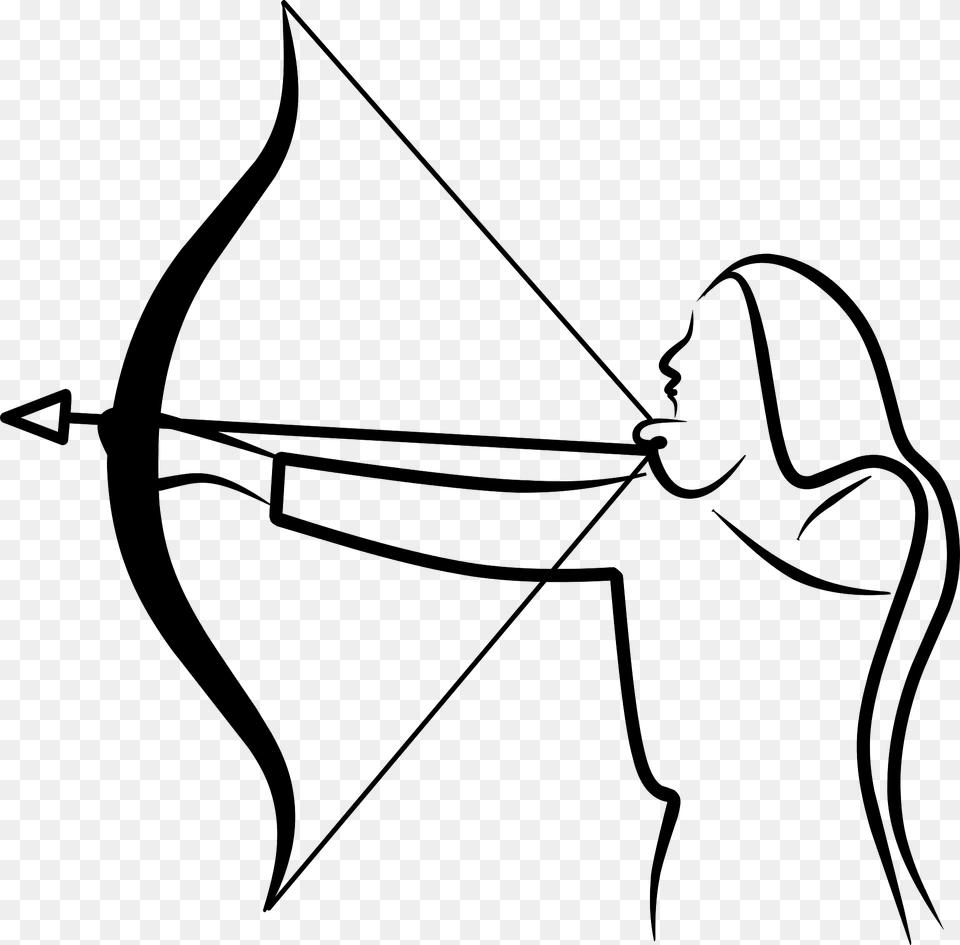 Archer Lineart Clipart, Archery, Bow, Person, Sport Free Transparent Png