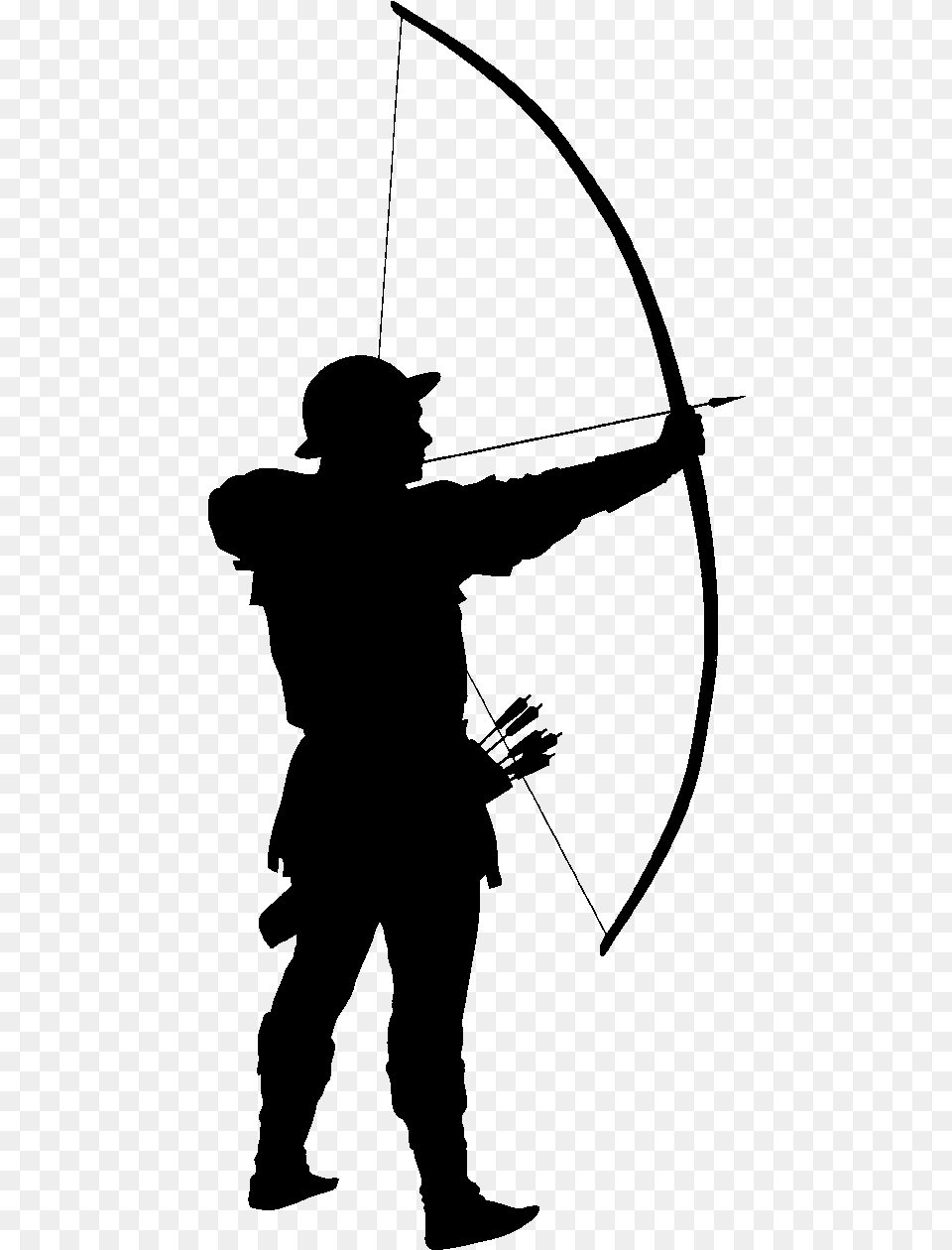 Archer Silhouette Silhouette Archery, Nature, Night, Outdoors, Astronomy Free Transparent Png