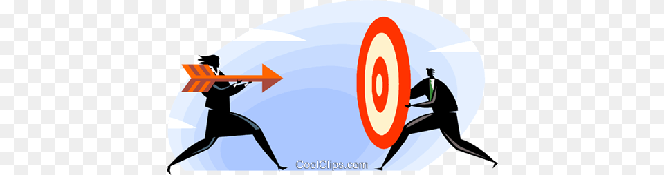 Archery Arrow And Target Royalty Vector Clip Art Illustration, Adult, Female, Person, Woman Free Png