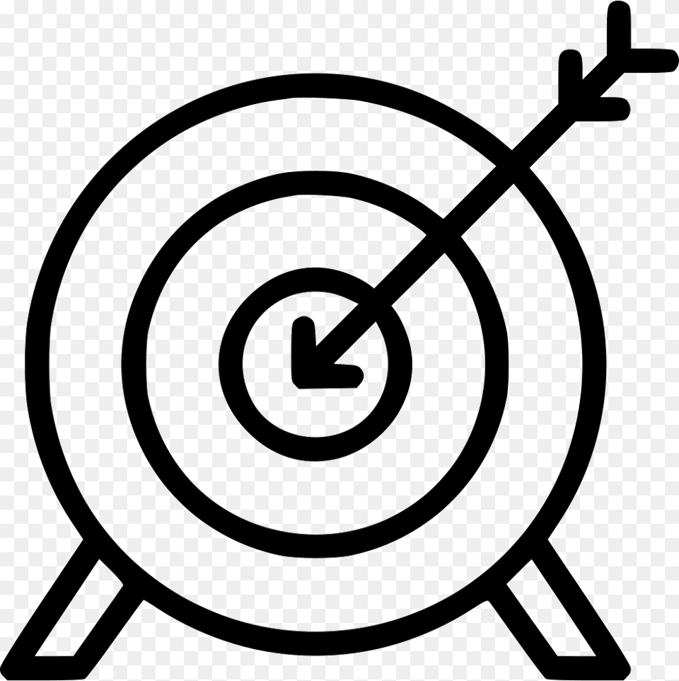 Archery Arrow Bullseye Target Olympics Comments Arrow Target White And Black, Ammunition, Grenade, Weapon Png Image