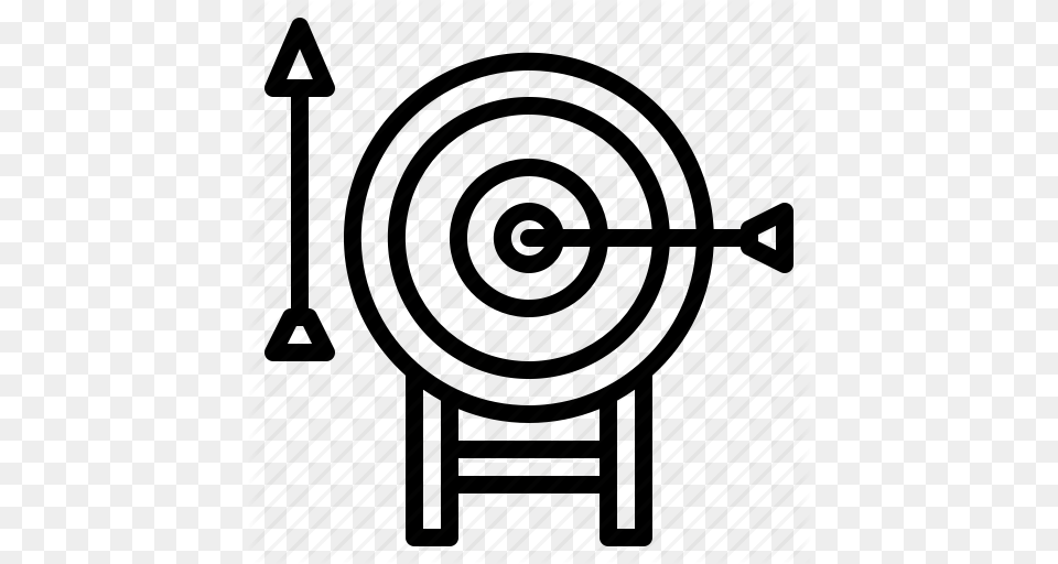 Archery Arrow Darts Target Icon, Weapon Free Png Download