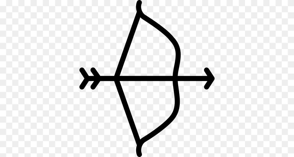 Archery Icon, Gray Free Transparent Png