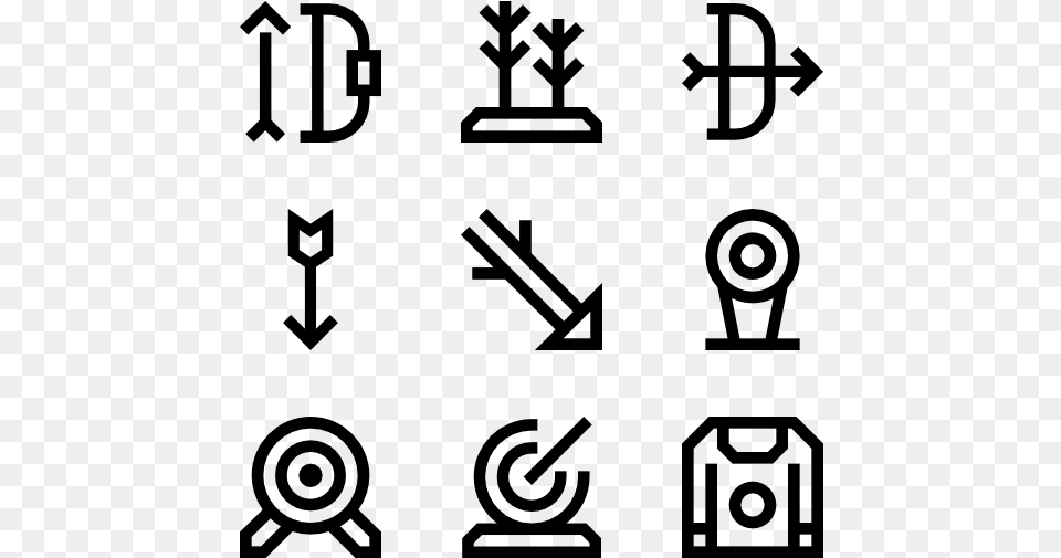 Archery Iconos Barber Shop, Gray Free Transparent Png