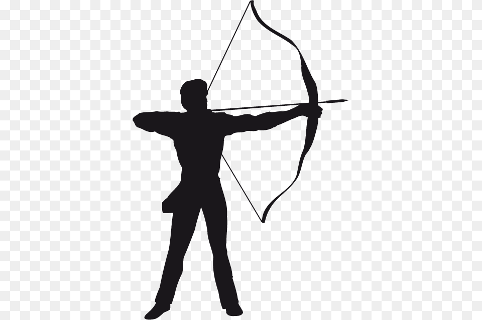 Archery Silhouette Archery Archery Silhouette, Weapon, Bow, Sport, Archer Free Png Download