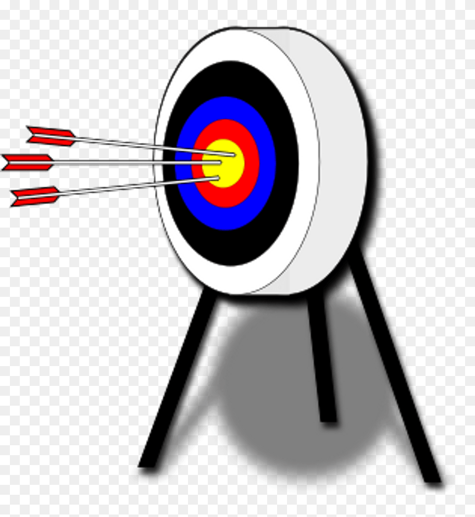 Archery Target With Arrows In The Bullseye Clipart, Arrow, Bow, Sport, Weapon Free Transparent Png